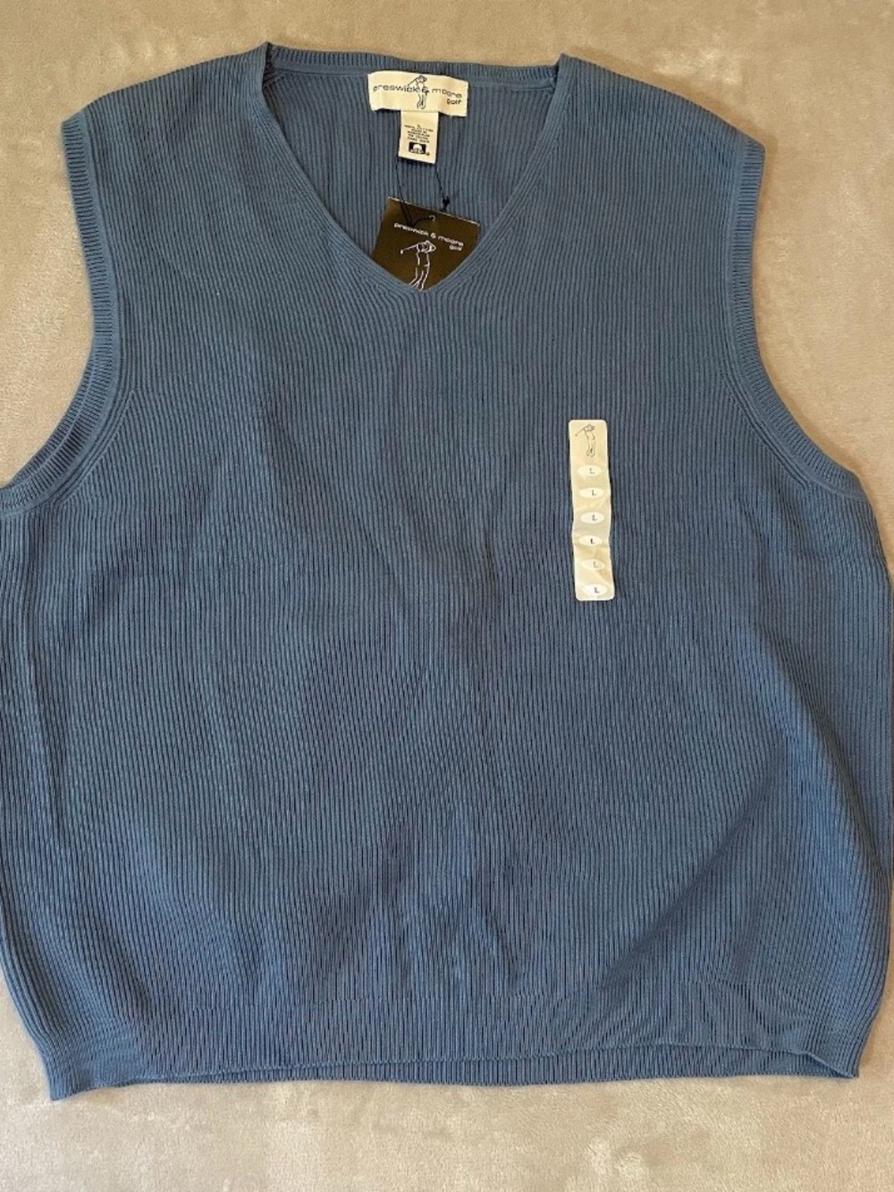 Vtg Preswick Moore Mens
Blue Sweater Vest Large Old Money Grandpacore Preppy
NWT